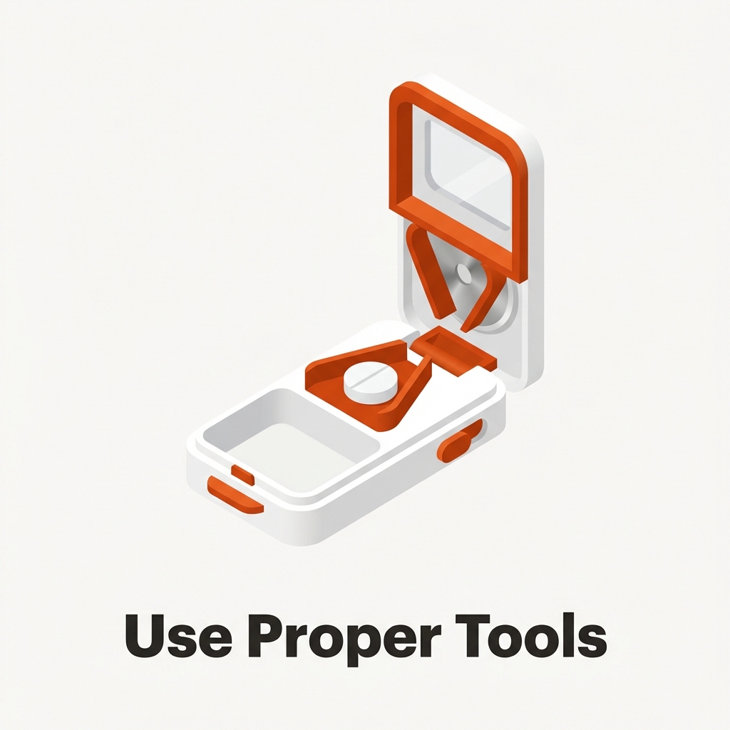 Halving a Tablet: Is It Okay To Split Medication In Half? 3 Illustration of a proper pill splitter device