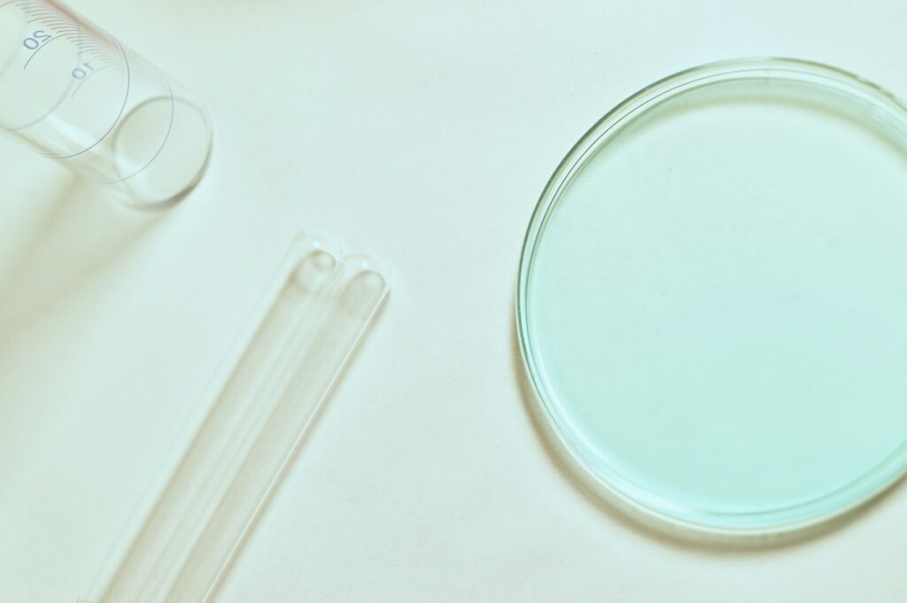 small pieces of glass lab equipment