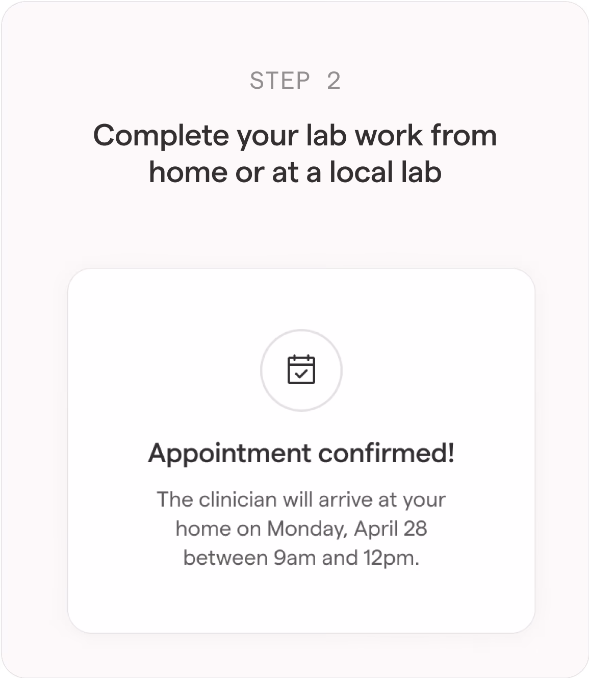STI Test 4 Step 2: Complete your lab work from home or at a local lab